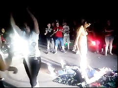 Lucky guy gets an erotic treatment in front of his friends