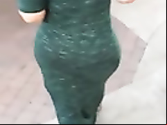 Thick ass chick in a tight dress